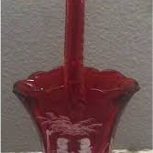 Elegant Red Glass Vase